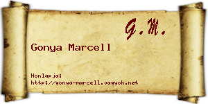 Gonya Marcell névjegykártya
